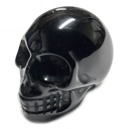 Crâne en Obsidienne Noire