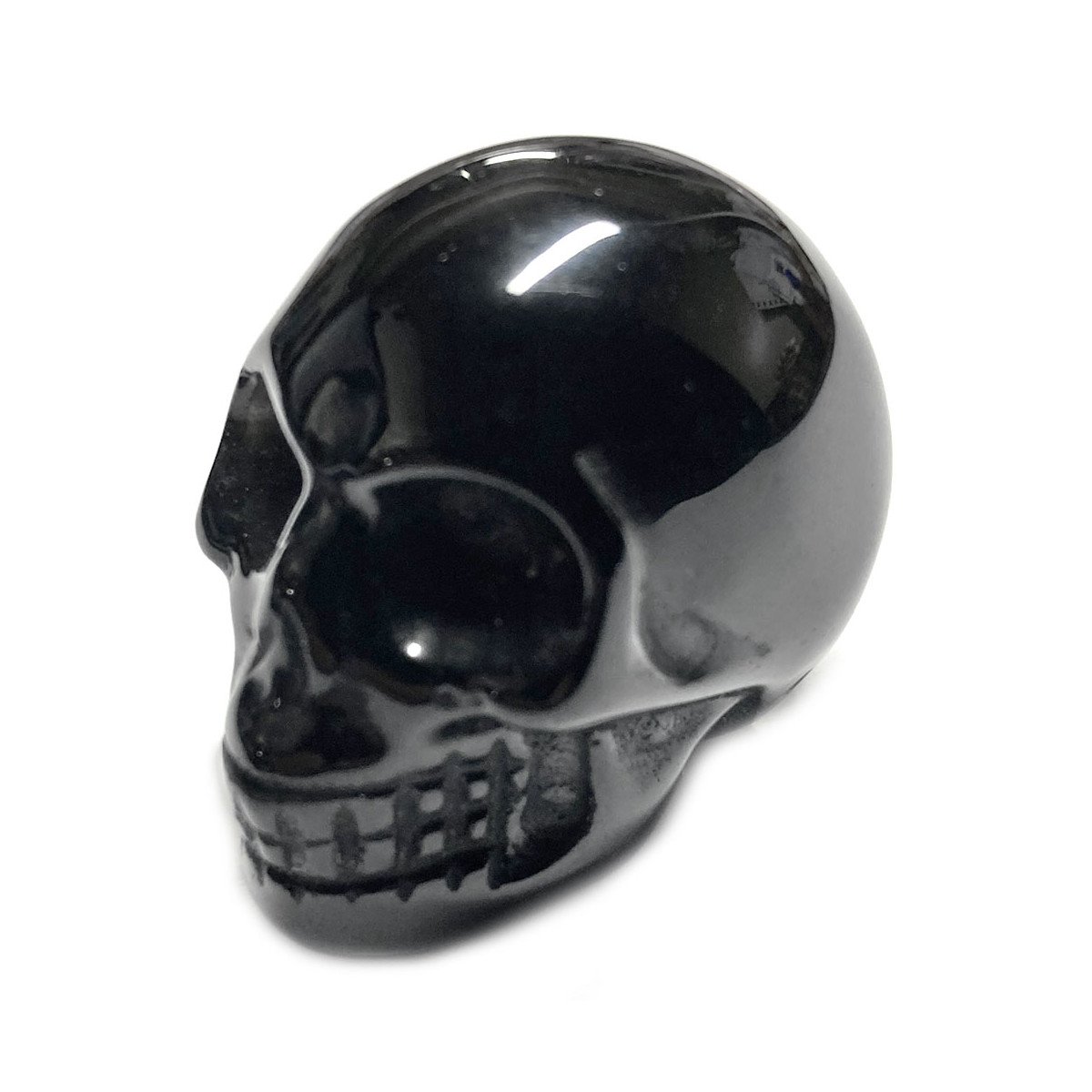 Crâne en Obsidienne Noire