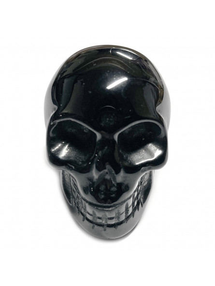 Crâne en Obsidienne Noire