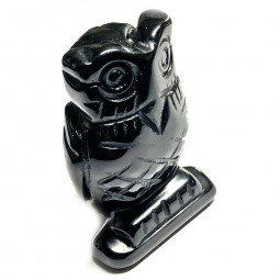 Chouette en Obsidienne Noire