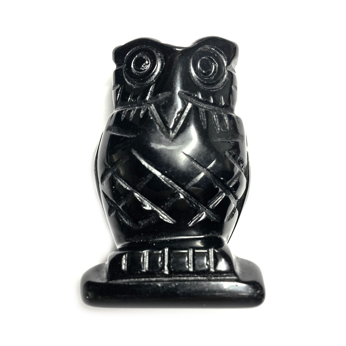 Chouette en Obsidienne Noire