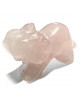 Éléphant en Quartz Rose