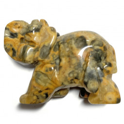 Éléphant en Agate Crazy Lace