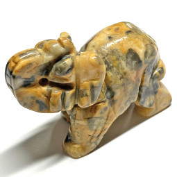 Éléphant en Agate Crazy Lace