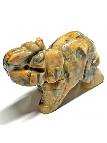 Éléphant en Agate Crazy Lace