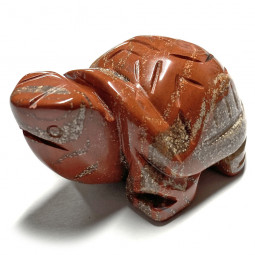 Tortue en Jaspe Rouge