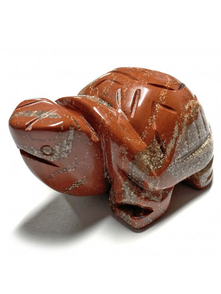 Tortue en Jaspe Rouge