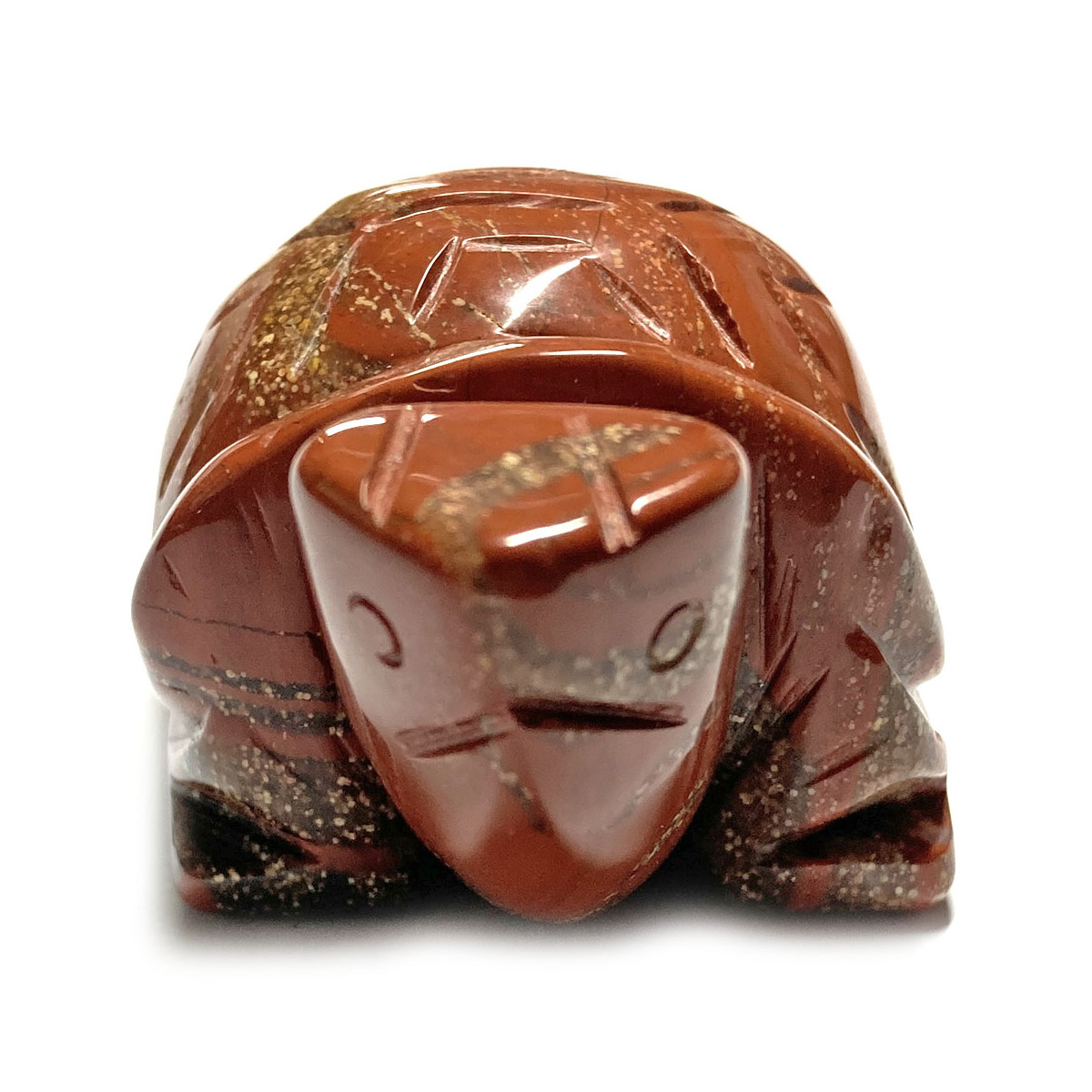Tortue en Jaspe Rouge