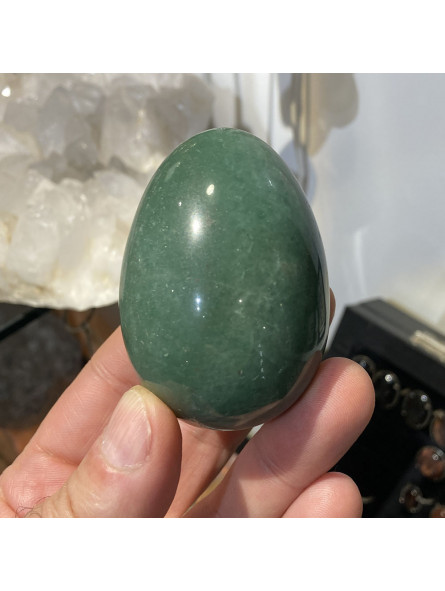 Oeuf en Aventurine Verte - 65mm
