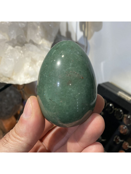 Oeuf en Aventurine Verte - 65mm