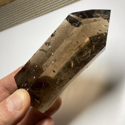 Pointe Naturelle en Quartz Fumé Rutile