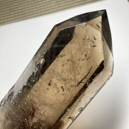 Pointe Naturelle en Quartz Fumé Rutile