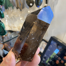 Pointe Naturelle en Quartz Fumé Rutile