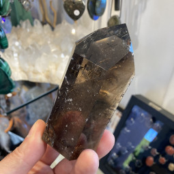 Pointe Naturelle en Quartz Fumé Rutile