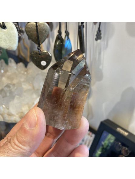 Pointe Naturelle en Quartz Fumé - Pointe Cathédrale