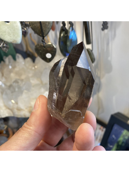 Pointe Naturelle en Quartz Fumé - Pointe Cathédrale