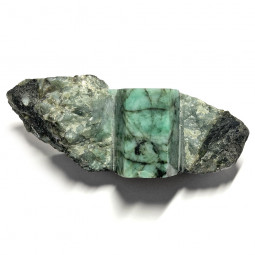 Bloc Brut d’Émeraude Naturelle Poli - Pièce Unique