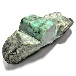 Bloc Brut d’Émeraude Naturelle Poli - Pièce Unique