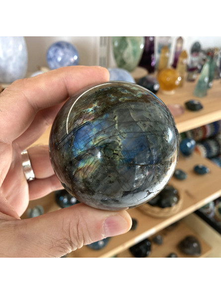 Sphère en Labradorite de 7 cm
