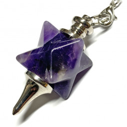 Pendule Merkaba en Améthyste