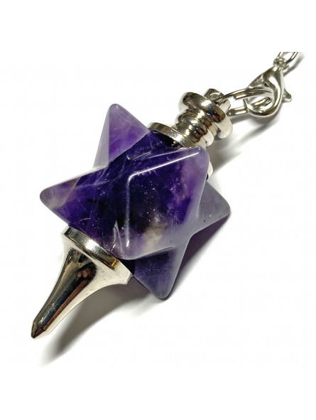 Pendule Merkaba en Améthyste