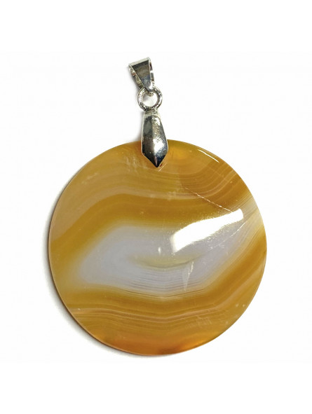 Pendentif en Agate Ronde