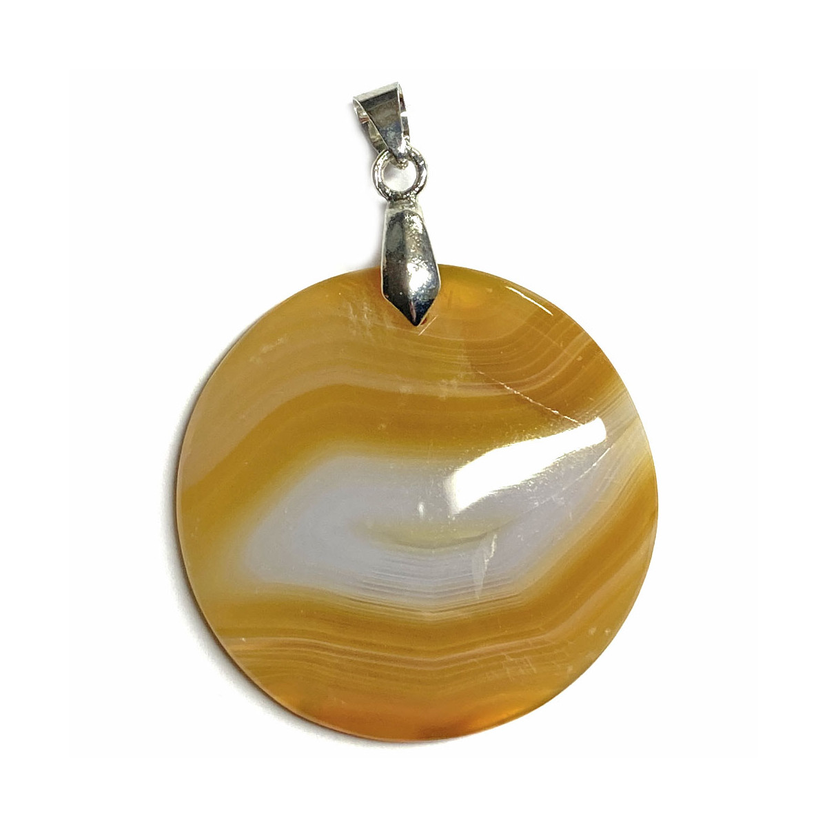 Pendentif en Agate Ronde