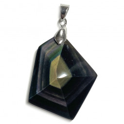 Pendentif de Forme Géométrique en Obsidienne Oeil Céleste