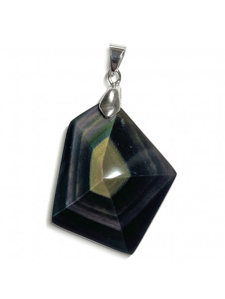 Pendentif de Forme Géométrique en Obsidienne Oeil Céleste