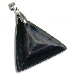 Pendentif en Obsidienne Oeil Céleste - Forme Triangulaire