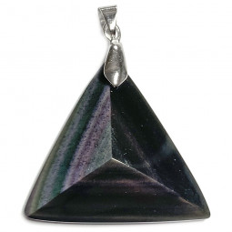 Pendentif en Obsidienne Oeil Céleste - Forme Triangulaire