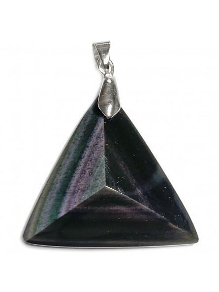 Pendentif en Obsidienne Oeil Céleste - Forme Triangulaire