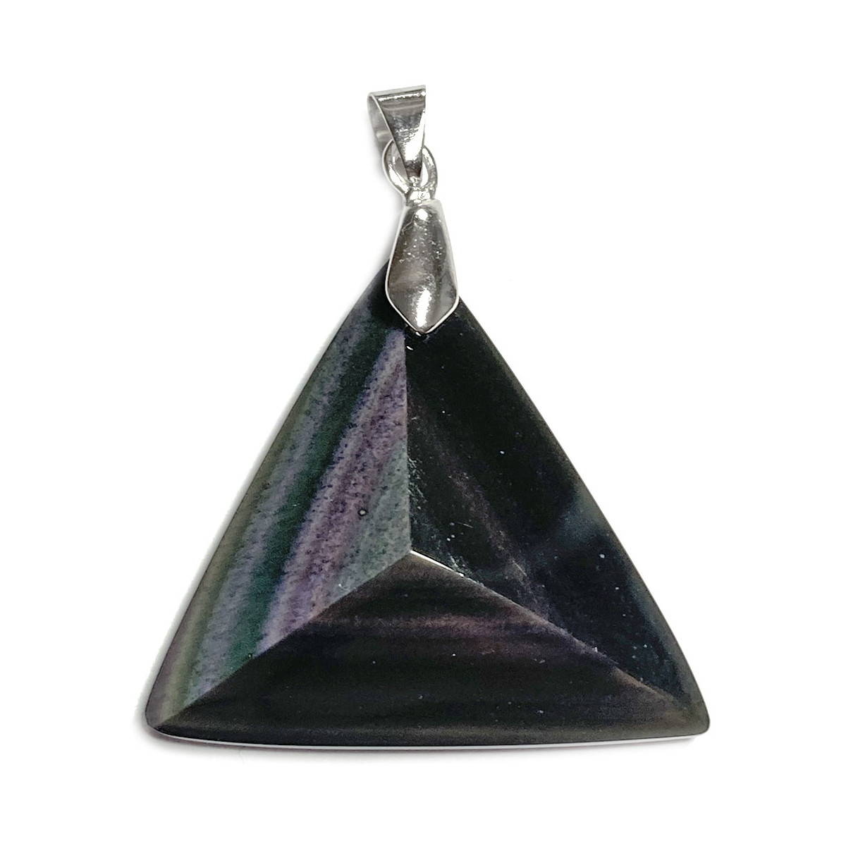 Pendentif en Obsidienne Oeil Céleste - Forme Triangulaire