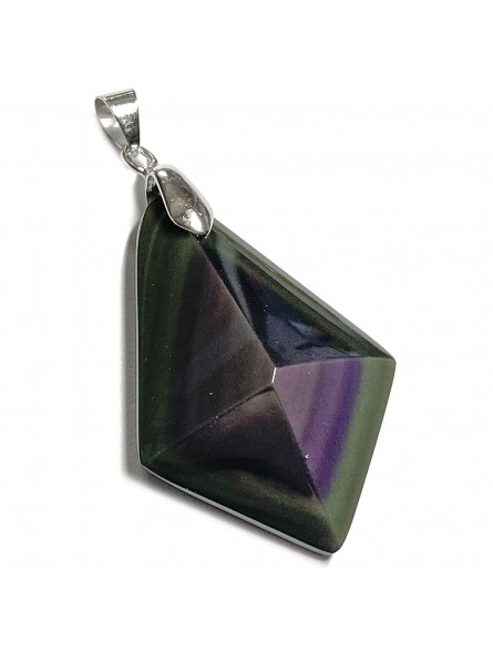 Pendentif en Forme de Cravate en Obsidienne Oeil Céleste
