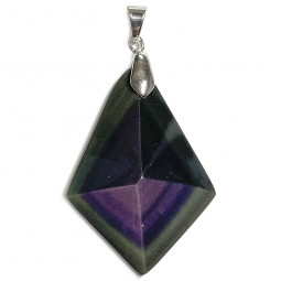 Pendentif en Forme de Cravate en Obsidienne Oeil Céleste