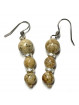 Boucles d'Oreilles Création en Jaspe Paysage & Argent 925