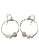Boucles d'Oreilles en Pierre de Lune, Kunzite & Argent 925