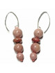Boucles d'Oreilles Création en Rhodonite & Argent 925