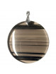 Pendentif en Obsidienne à Lamelles Rond