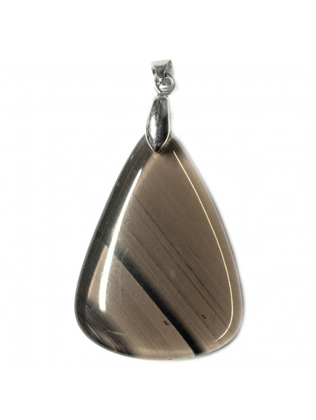 Pendentif Goutte en Obsidienne à Lamelles