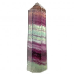 Pointe en Fluorite Multicolore - 65 Grammes