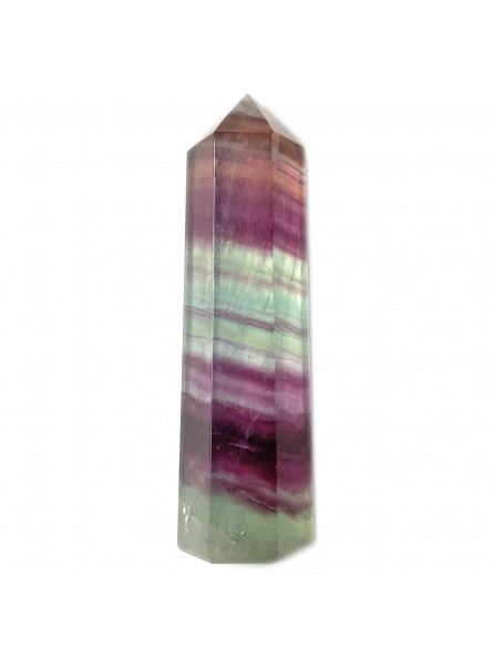 Pointe en Fluorite Multicolore - 65 Grammes