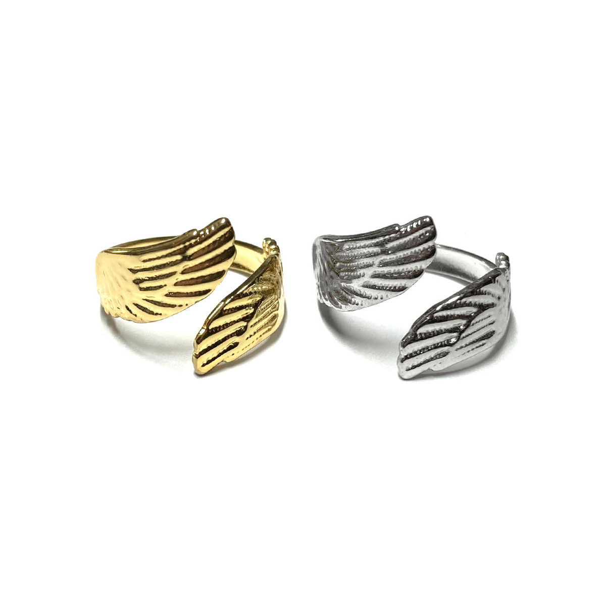 Bague Ailes d'Ange en Acier Inoxydable