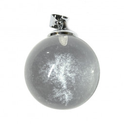 Pendentif Boule en Cristal de Roche - Arbre de Vie