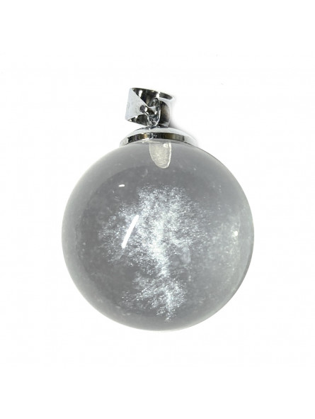 Pendentif Boule en Cristal de Roche - Arbre de Vie
