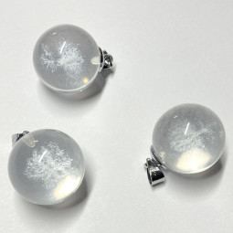 Pendentif Boule en Cristal de Roche - Arbre de Vie