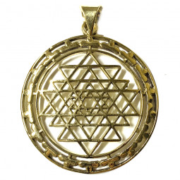Pendentif Sri Yantra en Bronze