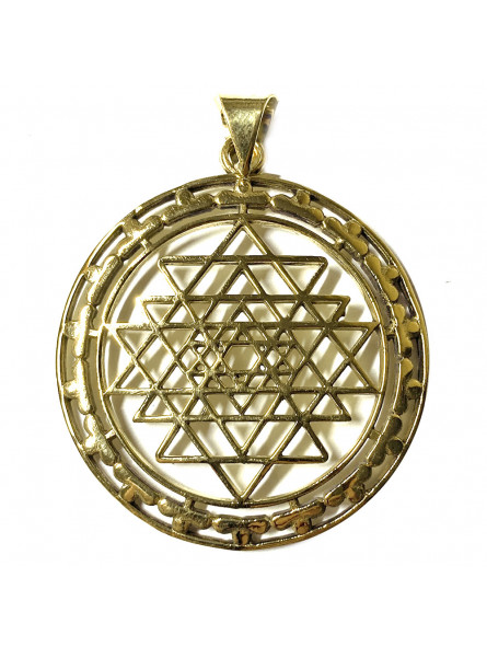 Pendentif Sri Yantra en Bronze