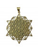 Pendentif Fleur de Vie Étoilée / Merkaba en Bronze
