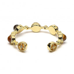 Bague en Laiton et Oeil de Tigre